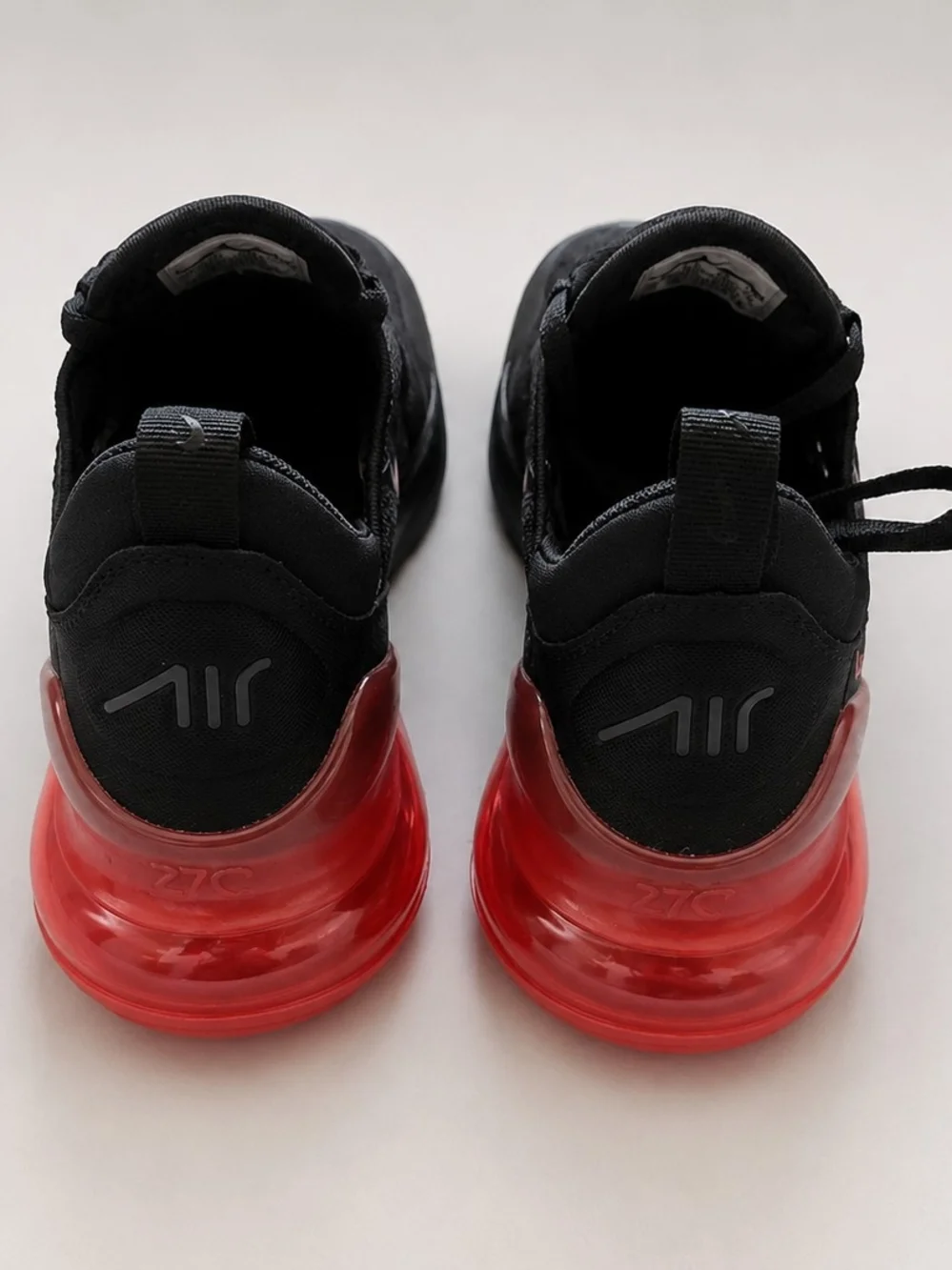 Nike Air Max 270 Men’s Sneakers in Black with Red Heel
